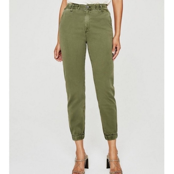 NWT Ag Adriano Goldschmied Women's Caden Jogger Trouser Pants in Green Size 26 - Picture 4 of 16